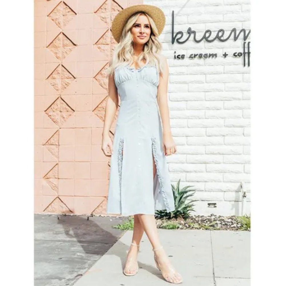 Lily Dress Dusty Blue